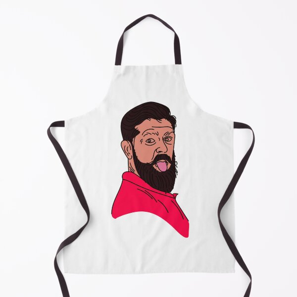 Item preview, Bearded man stick tongue out red background designed and sold by KARTICK DUTTA.