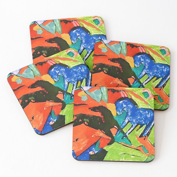 Item preview, Two Horses by Franz Marc designed and sold by WonderweissStudio.