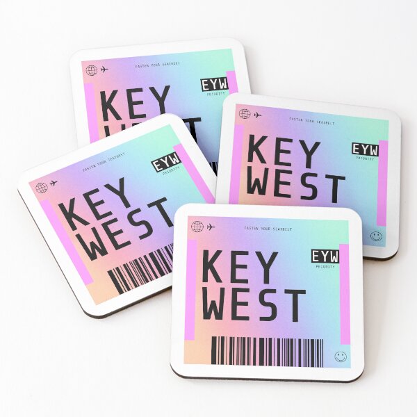 Item preview, Key West Boarding Pass EYW Rainbow Gradient designed and sold by lukassfr.