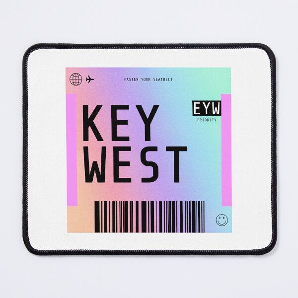 Item preview, Key West Boarding Pass EYW Rainbow Gradient designed and sold by lukassfr.