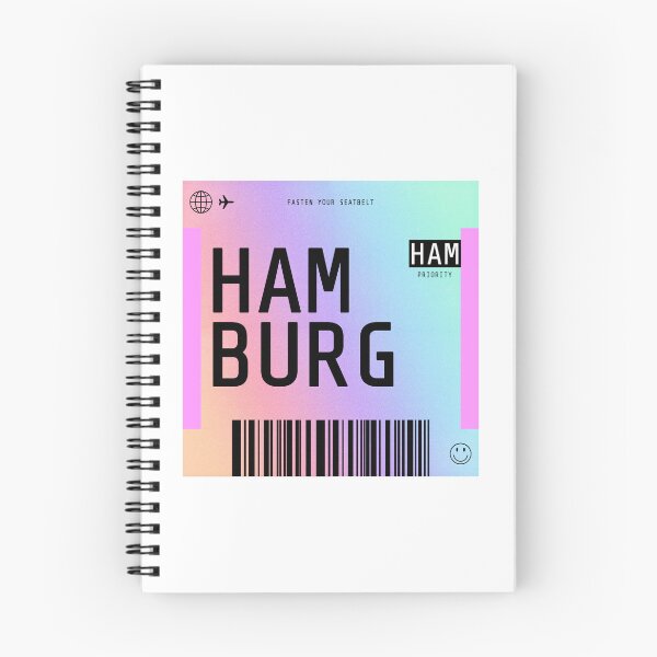 Item preview, Hamburg Boarding Pass HAM Rainbow Gradient designed and sold by lukassfr.