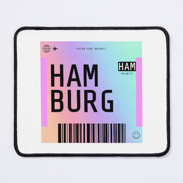 Item preview, Hamburg Boarding Pass HAM Rainbow Gradient designed and sold by lukassfr.