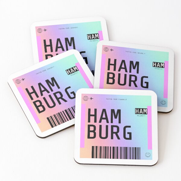 Item preview, Hamburg Boarding Pass HAM Rainbow Gradient designed and sold by lukassfr.
