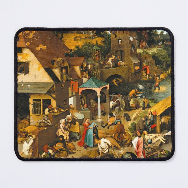 Item preview, Pieter Brueghel the Elder-The Dutch Proverbs ,Netherlandish Proverbs Print designed and sold by TeeARTHY.