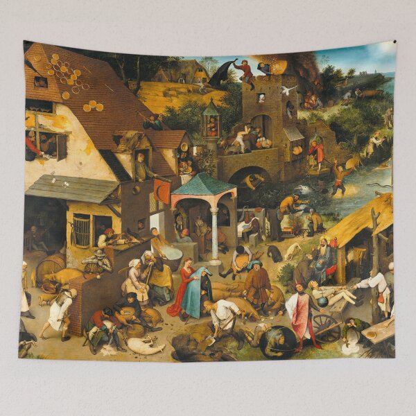 Item preview, Pieter Brueghel the Elder-The Dutch Proverbs ,Netherlandish Proverbs Print designed and sold by TeeARTHY.