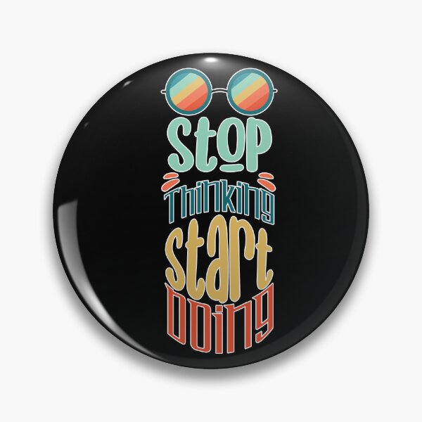 Item preview, Fun Stop Thinking Start Doing Positive Message Retro Teacher designed and sold by MadrigueraSM-.