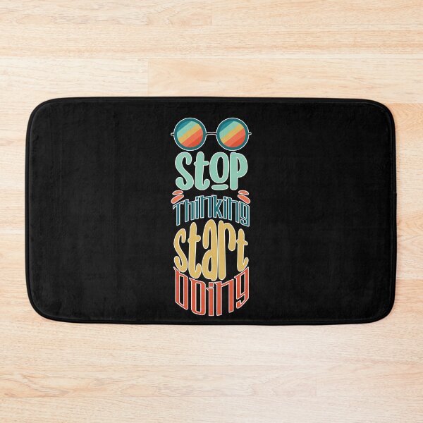 Item preview, Fun Stop Thinking Start Doing Positive Message Retro Teacher designed and sold by MadrigueraSM-.