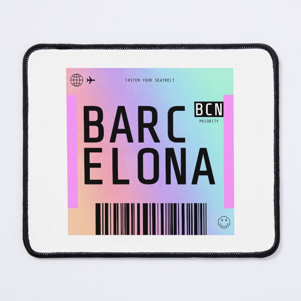 Item preview, Barcelona Boarding Pass BCN Rainbow Gradient designed and sold by lukassfr.