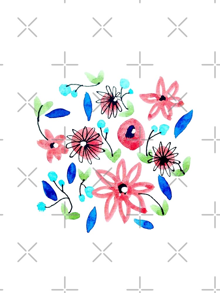 Watercolor Flowers Pattern by whya