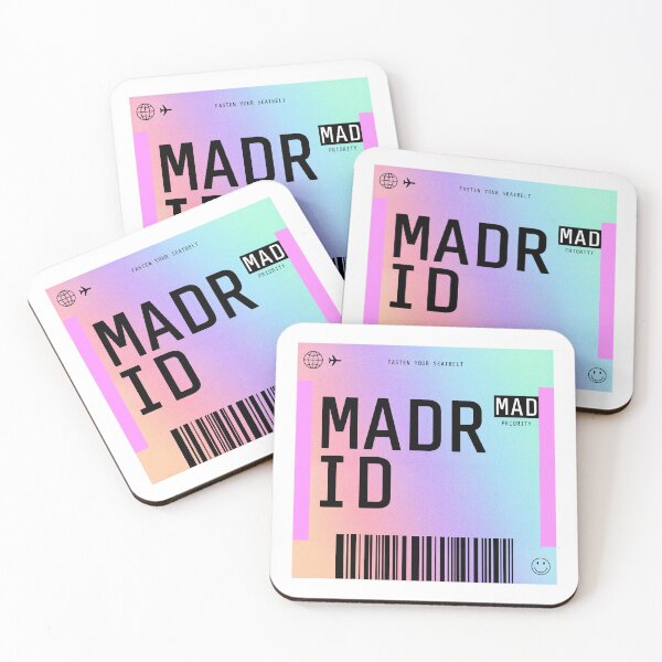 Item preview, Madrid Boarding Pass MAD Rainbow Gradient designed and sold by lukassfr.