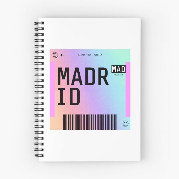 Item preview, Madrid Boarding Pass MAD Rainbow Gradient designed and sold by lukassfr.