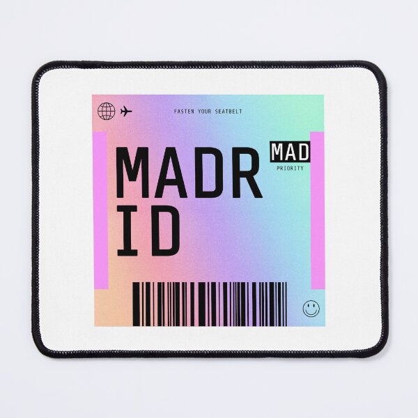 Item preview, Madrid Boarding Pass MAD Rainbow Gradient designed and sold by lukassfr.