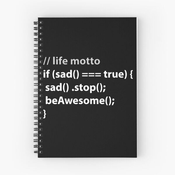 Item preview, Life Stop Sad Be Awesome Funny Code designed and sold by MakeItTrend.