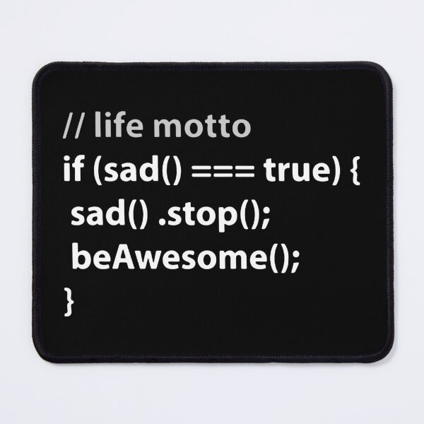 Item preview, Life Stop Sad Be Awesome Funny Code designed and sold by MakeItTrend.