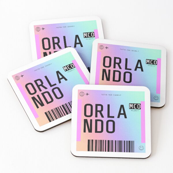 Item preview, Orlando Boarding Pass MCO Rainbow Gradient designed and sold by lukassfr.