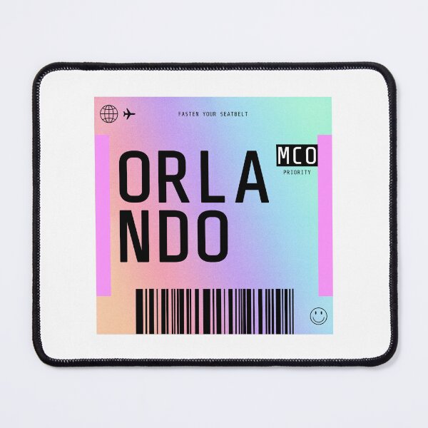 Item preview, Orlando Boarding Pass MCO Rainbow Gradient designed and sold by lukassfr.