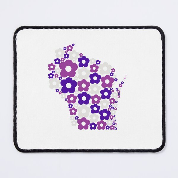 Item preview, Wisconsin Groovy Flowers Purple designed and sold by ehalverson101.