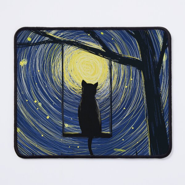 Item preview, Cat Starry Night Van Gogh designed and sold by GraphismCats.