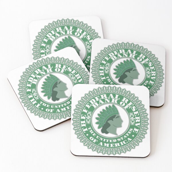 Item preview, Seals of the financial federal system and US banks. The head of a native Indian and a crown of bird feathers designed and sold by GAleksS.