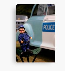 Laughing policeman Canvas Print