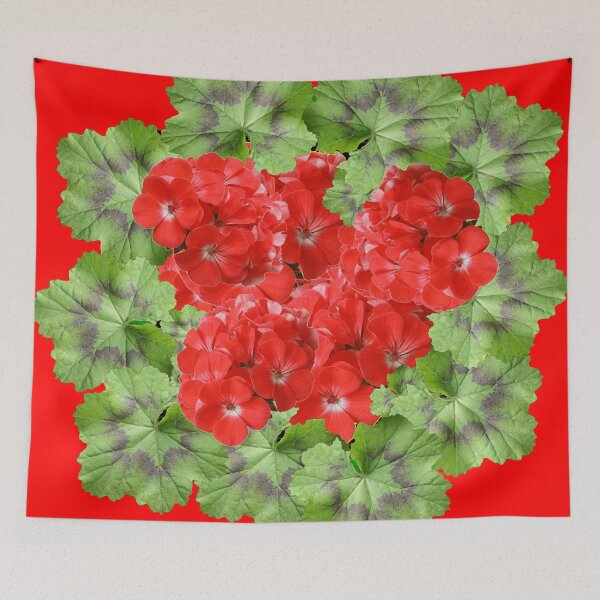 Item preview,   RED GERANIUMS LEAF PATTERN RED COLOR ART designed and sold by sharlesart.