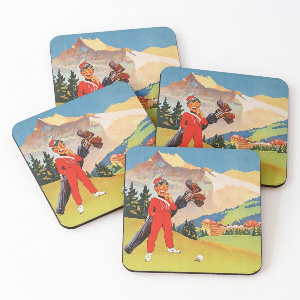 Item preview, To VILLARS CHESIERES ARVEYES BRETAYE Switzerland for Golf 1925 Vintage Railway Line Travel Poster designed and sold by retroposters.