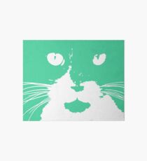 Cat Print/My Patch Turquoise Feline Face Abstract Design - Jenny Meehan Art Board
