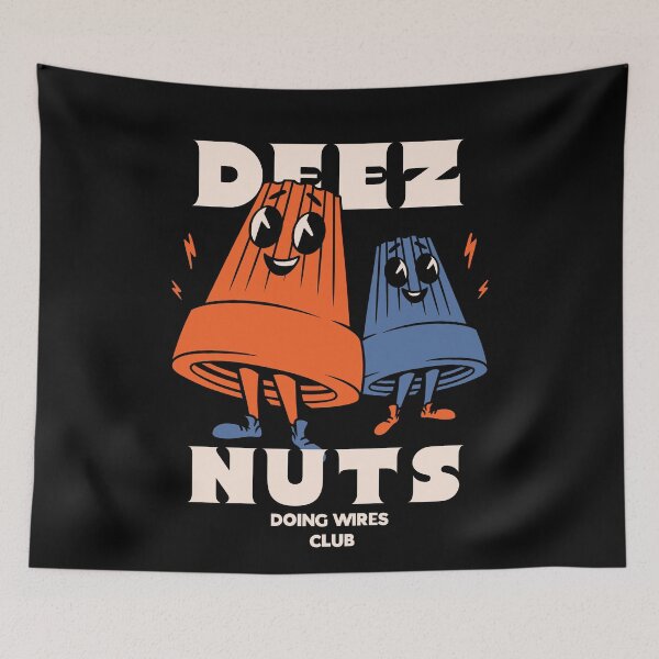 Item preview, DEEZ NUTS | Doing Wires Club | Funny wire connectors Electrician meme designed and sold by Any Color Designs.