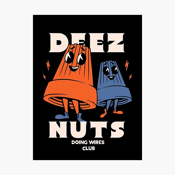 Item preview, DEEZ NUTS | Doing Wires Club | Funny wire connectors Electrician meme designed and sold by Any Color Designs.