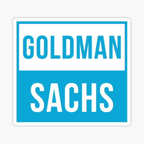 Textgestaltung - Goldman Sachs Sticker