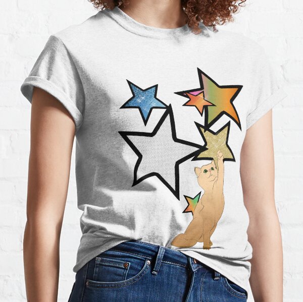 Reach for the stars - and this cute cat might get them! Classic T-Shirt