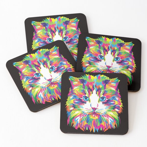 Item preview, Colorful abstract cat graphic design designed and sold by Openspace2020.