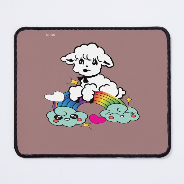 Item preview, llama alpaca on rainbow clouds cute llama designed and sold by XXgooddeedXX.