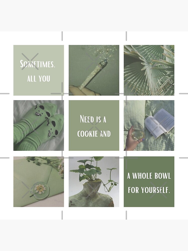 "Mint Green Mood Board & Quote" Poster for Sale by CrittersCorner