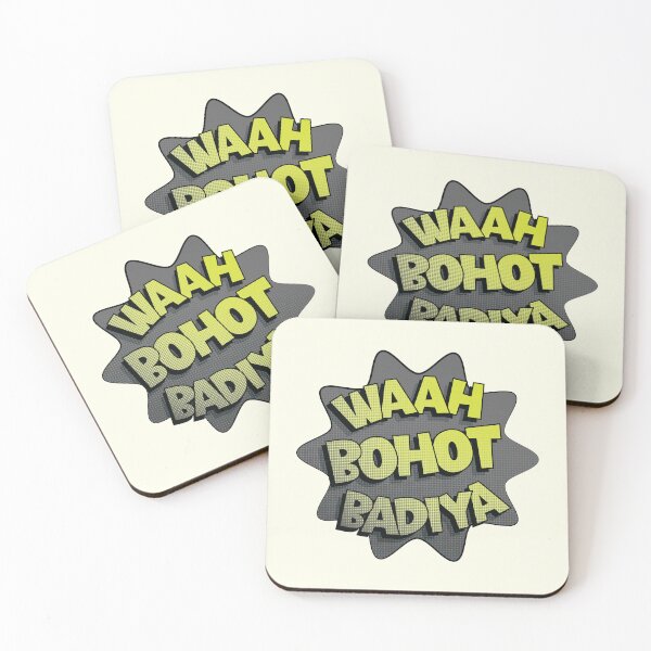 Item preview, Waah Bohot Badiya | Hindi | Punjabi | Funny Hindi Phrases designed and sold by DrawingBoard.