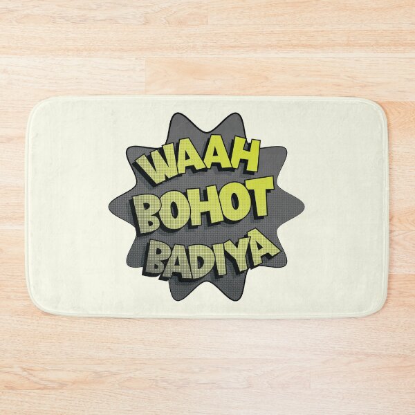 Item preview, Waah Bohot Badiya | Hindi | Punjabi | Funny Hindi Phrases designed and sold by DrawingBoard.