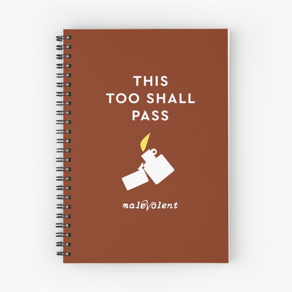 Item preview, "This Too Shall Pass" White Lighter | Yellow Flame | On Black designed and sold by MalevolentCast.