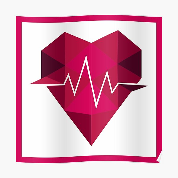 heart-beat-low-poly-art-poster-for-sale-by-setyawanh-redbubble