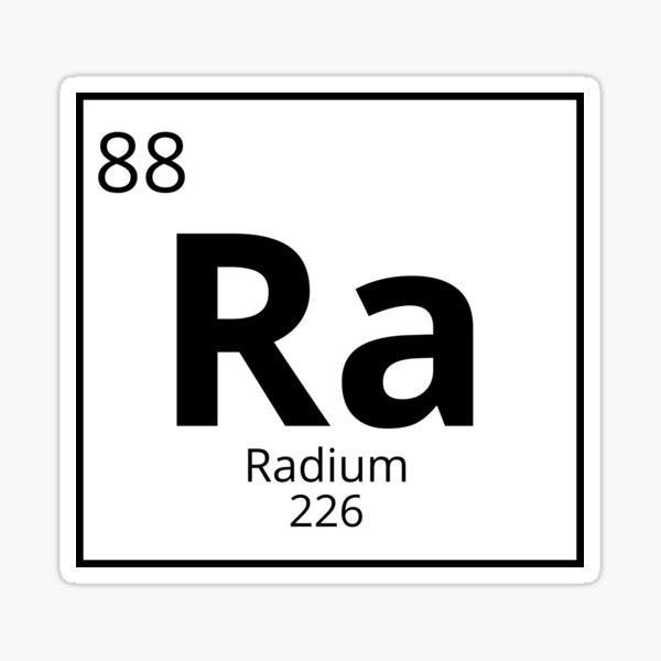 "Radium" Sticker for Sale by Blank02 Redbubble