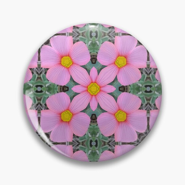 Item preview, Pink and Yellow Flower Petal Arabesque Pattern | Oxalis Obtusa 1.2 designed and sold by FRLF.