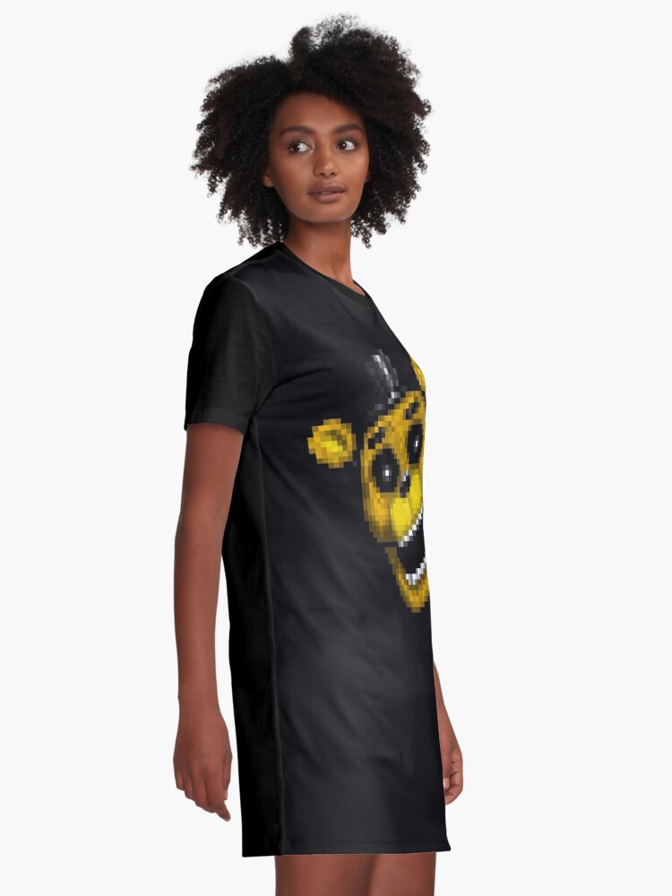 Adventure Golden Freddy Fnaf World Pixel Art Graphic T Shirt Dress By Geeksomniac Redbubble - golden freddy shirt roblox