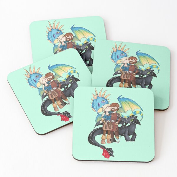 Item preview, Hiccstrid Viking Couple with their Dragons designed and sold by ChubbyWorm.