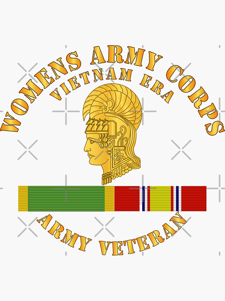 "Army Womens Army Corps Vietnam Era w WAC NDSM X 300" Sticker for