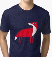 Fox pattern Tri-blend T-Shirt