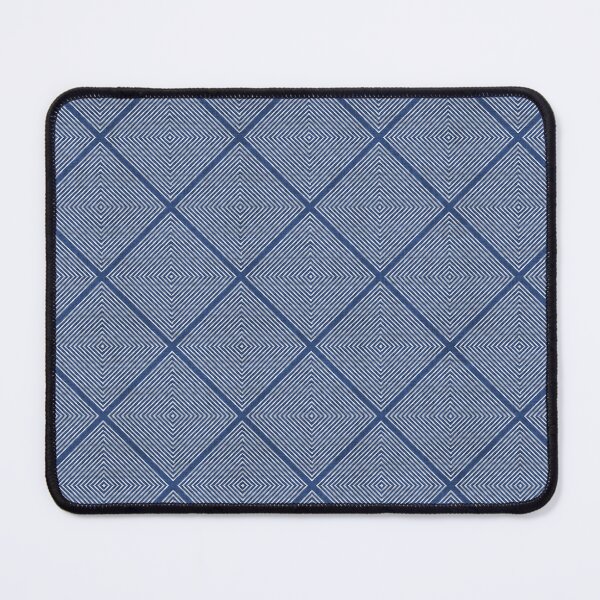 Item preview, Stitched Diamond Grid Print in Indigo designed and sold by House of Haha.