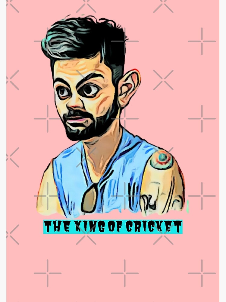 Cartoon sketch of Virat Kohli