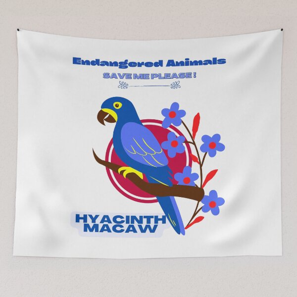 Item preview, Hyacinth Macaw designed and sold by yassooarts.
