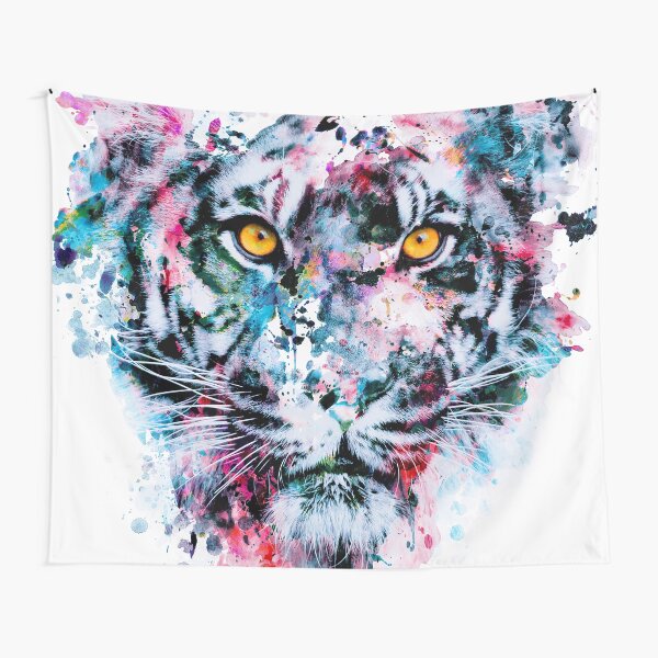 Tiger Blue Tapestry