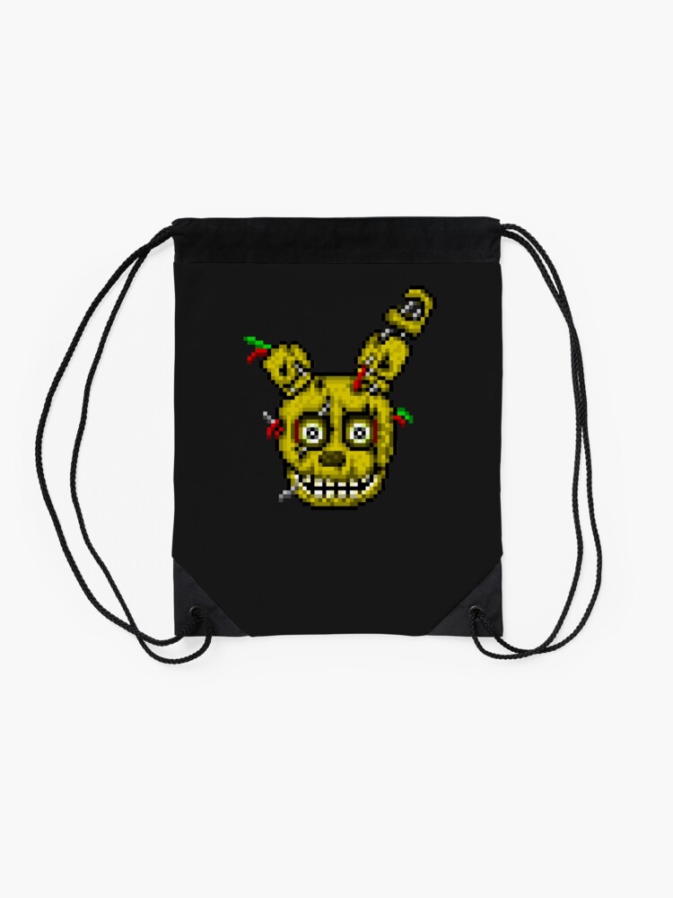 Alternate view of Five Nights at Freddy's 3 - Pixel art - SpringTrap Drawstring Bag