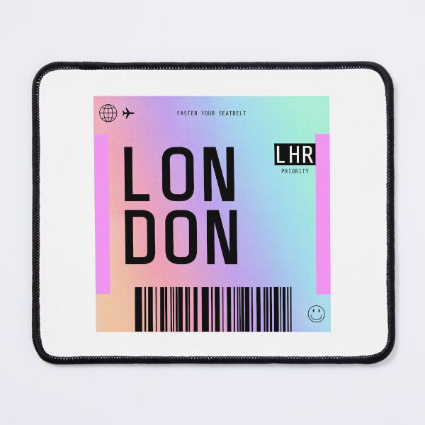 Item preview, London Boarding Pass LHR Rainbow Gradient designed and sold by lukassfr.